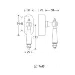 Artitec Mi Satori SKG3 Draaikiepgarnituur afsluitbaar Nouveau ebben/Elegant antiek nikkel
