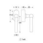 Artitec Mi Satori SKG3 Draaikiepgarnituur afsluitbaar Chemin de fer/Elegant messing ongelakt