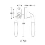 Artitec Mi Satori SKG2 Draaikiep sluiting Elegant Rechts messing ongelakt