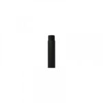 D4E RVS DEURSTOP BUISMODEL 80MM RUBBER DOP ZWART