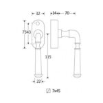 Artitec Mi Satori Draaikiepgarnituur Gent ijzer zwart