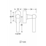 Artitec Mi Satori Draaikiepgarnituur Chemin de Fer 85 mm / Elegant messing antiek