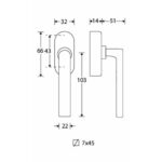 Artitec Mi Satori Draaikiepgarnituur Padania/Elegant mat nikkel ongelakt