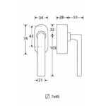 Artitec Mi Satori SKG3 Draaikiepgarnituur afsluitbaar Padania/Elegant mat chroom