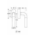 Artitec Mi Satori Draaikiepgarnituur Frankfurt/Elegant mat nikkel ongelakt