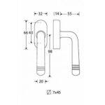 Artitec Mi Satori Draaikiepgarnituur Art-Deco/Elegant messing gelakt