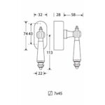 Artitec Mi Satori SKG3 Draaikiepgarnituur afsluitbaar Nouveau/Elegant messing gelakt