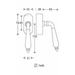 Artitec Mi Satori Draaikiepgarnituur afsluitbaar Antique bakeliet/Elegant messing gelakt
