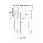 Artitec Mi Satori SKG2 Draaikiep sluiting Ton ebben/ovaal messing gelakt