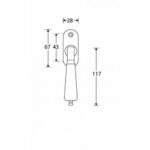 Artitec Mi Satori Draaikiep raamkruk Evelyne modern porselein wit/glans nikkel