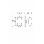 Artitec Mi Satori Draaikiep raamkruk Evelyne modern porselein messing ongelakt