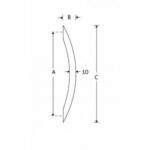 Artitec Meubelgreep Arch 117mm rvs glans
