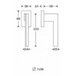 Artitec Mi Satori Draaikiep raamkruk Mimolimit Links mat zwart PVD
