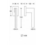 Artitec Mi Satori Draaikiep raamkruk Mimolimit Links mat zwart PVD