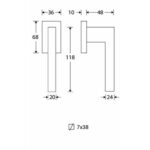 Artitec Mi Satori Draaikiep raamkruk Mini C mat nikkel ongelakt