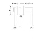 Artitec Mi Satori Draaikiep raamkruk Mimolimit Rechts mat nikkel ongelakt