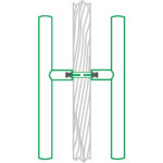 AXA Montage set deurgrepen dubbelzijdig B Aluminum