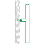 AXA Montage set deurgreep enkelzijdig C Aluminum