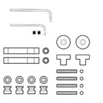 AXA Montage set deurgreep enkelzijdig D Aluminum Zwart