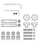 AXA Montage set deurgreep enkelzijdig D Aluminum