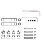 AXA Montage set deurgrepen dubbelzijdig B Aluminum