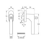 Artitec Mi Satori Draaikiep sluiting Tipo rvs mat