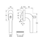 Artitec Mi Satori Draaikiep sluiting Lido, rvs mat
