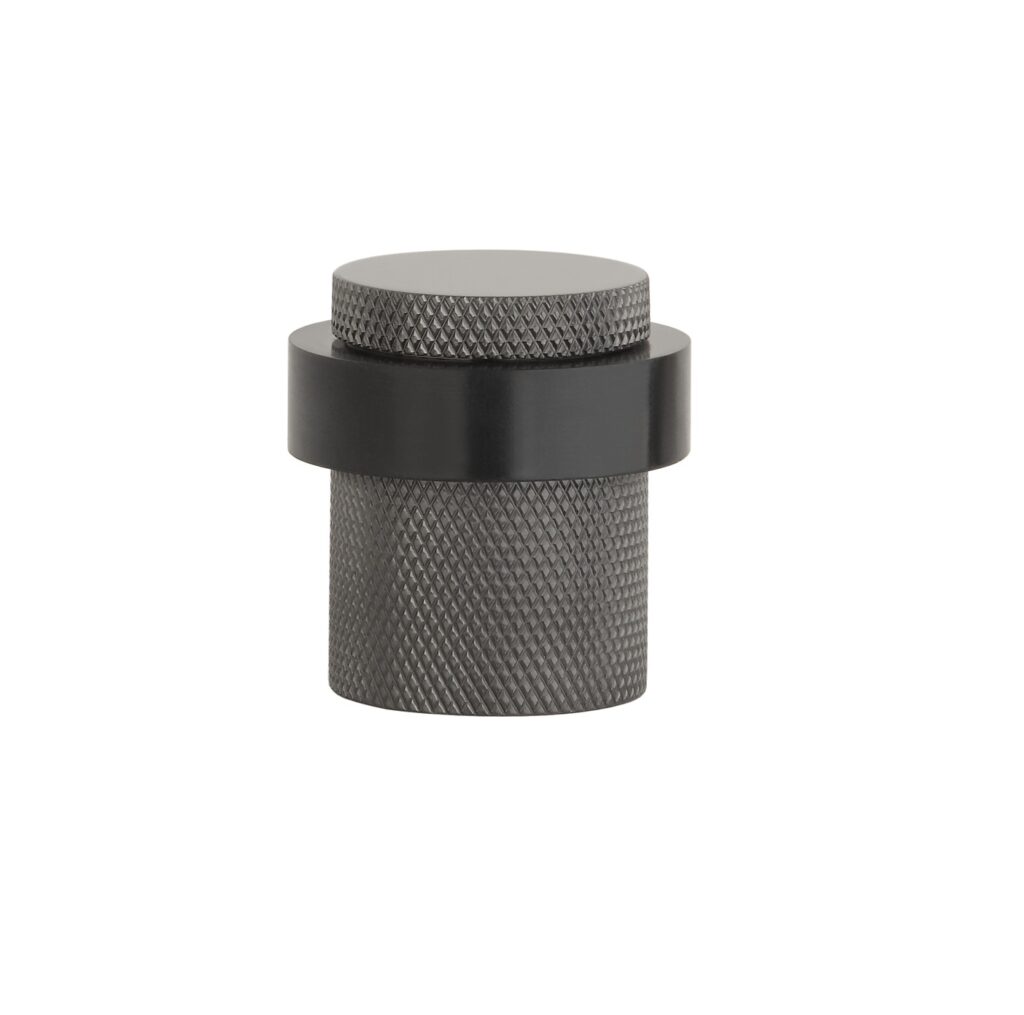 Sterk deurstopper 1721 vloer Ø38×40 mm basalt PVD