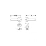 Artitec Mi Satori SKG3 kruk/kruk op rozet Padania m/ KTB messing gelakt/messing PVD