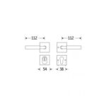 Artitec Mi Satori SKG3 kruk/kruk op rozet Bauhaus m/ KTB mat nikkel / mat nikkel PVD