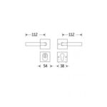 Artitec Mi Satori SKG3 kruk/kruk op rozet Bauhaus ebben m/ KTB glans chroom