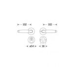Artitec Mi Satori SKG3 kruk/kruk op rozet Ton m/ KTB messing gelakt/messing PVD