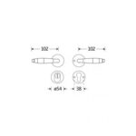 Artitec Mi Satori SKG3 kruk/kruk op rozet Bonton ebben m/ KTB antiek nikkel/antiek chroom
