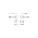 Artitec Mi Satori SKG3 kruk/kruk op rozet Bonton ebben m/ KTB glans nikkel / glans chroom