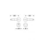 Artitec Mi Satori SKG3 kruk/kruk op rozet Bonton Palissander m/ KTB messing ongelakt