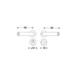 Artitec Mi Satori SKG3 kruk/kruk op rozet Art-Deco m/ KTB messing gelakt/messing PVD