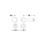 Artitec Mi Satori SKG3 knop/kruk op rozet Art-Deco m/ KTB glans nikkel / glans chroom