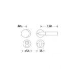 Artitec Mi Satori SKG3 knop/kruk op rozet Frankfurt m/ KTB glans nikkel / glans chroom