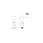 Artitec Mi Satori SKG3 knop/kruk op rozet Linea m/ KTB messing antiek brons