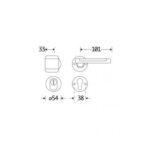 Artitec Mi Satori SKG3 knop/kruk op rozet Dual m/ KTB glans nikkel / glans chroom