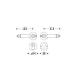 Artitec Mi Satori SKG3 kruk/kruk op rozet Nouveau m/ KTB messing gelakt/messing PVD