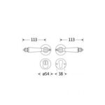 Artitec Mi Satori SKG3 kruk/kruk op rozet Nouveau ebben m/ KTB antiek nikkel/antiek chroom