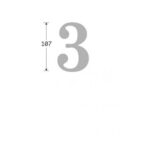 Artitec Mi Satori Huisnummer Oxford 3 ijzer zwart