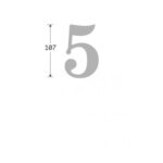 Artitec Mi Satori Huisnummer Oxford 5 ijzer zwart