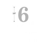 Artitec Mi Satori Huisnummer Oxford 6 ijzer zwart