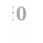Artitec Mi Satori Huisnummer Roman 50mm-0 mat nikkel PVD