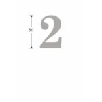 Artitec Mi Satori Huisnummer Roman 50mm-2 mat nikkel PVD