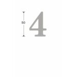 Artitec Mi Satori Huisnummer Roman 50mm-4 mat nikkel PVD