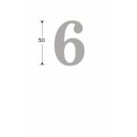 Artitec Mi Satori Huisnummer Roman 50mm-6 mat chroom