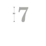 Artitec Mi Satori Huisnummer Roman 50mm-7 antiek chroom mat